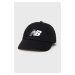 Bavlnená čiapka New Balance LAH13010BK čierna farba, s potlačou