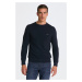 SVETER GANT COTTON PIQUE C-NECK EVENING BLUE