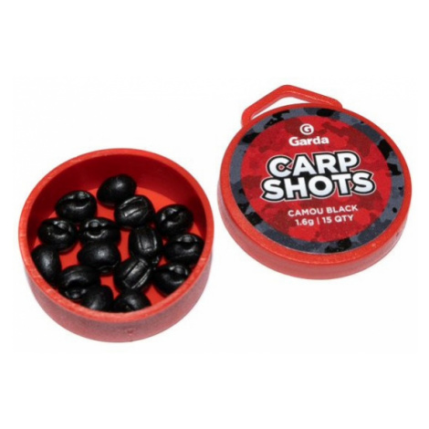 Garda bročky carp shots camou black - 15 ks 1,6 g