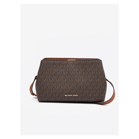 Hnedá dámska vzorovaná crossbody kabelka Michael Kors