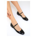 Soho Black Patent Leather Women's Flats 18896