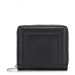 Dámska kožená peňaženka s ozdobným okrajom, malá, čierna 14-1-937-1
