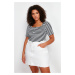 Trendyol Curve Black-White Striped Knitted Blouse