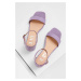 Semišové sandále Answear Lab fialová farba