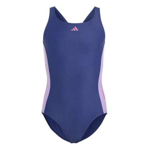 Dievčenské juniorské plavky Cut 3 Stripes IC4728 - Adidas 170 cm
