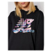 New Balance Úpletové šaty Athletics Erin Loree Hoodie WD11506 Čierna Oversize