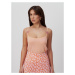 florence by mills exclusive for ABOUT YOU Vyšívaný top 'Sweet Hibiscus'  marhuľová / svetloružov