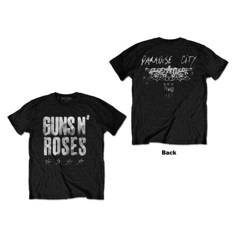Guns N’ Roses tričko Paradise City Stars Čierna