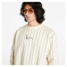 Mikina Karl Kani Small Signature Ziczac Pinstripe Crew Off White/ Black