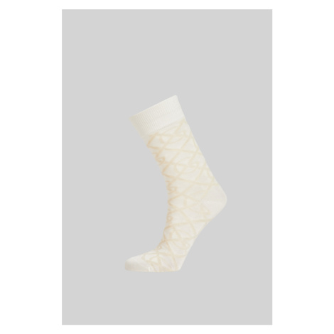 PONOŽKY GANT G PATTERN SOCKS EGGSHELL