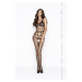 Passion BS032 black - Bodystocking Farba: Čierna