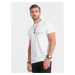 Ombre Streetstyle men's pocket print cotton t-shirt - white