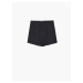 Cropp - Čierne šortky s vysokým pásom - Čierna