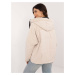 Svetlobéžová dámska prechodná bunda na zips MBM-KR-AJ218.42-light beige