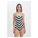 DEFACTO Fall in Love Regular Fit Striped Swimsuit