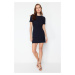 Trendyol Navy Blue A-line Crew Neck Mini Woven Dress