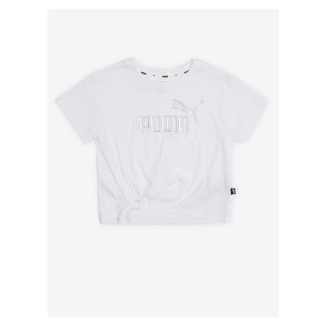 Biele dievčenské tričko Puma ESS+