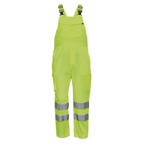 Cerva Gandia Pánske HI-VIS pracovné nohavice s trakmi 03530005 žltá