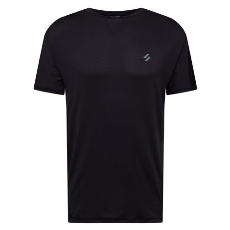 Superdry Funkčné tričko  sivá / čierna