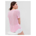Ružové dámske basic tričko s véčkovým výstrihom GAP