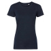 Navy Women's T-shirt Pure Organic Russell