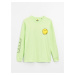 House - Tričko s dlhými rukávmi Smiley® - Zelená