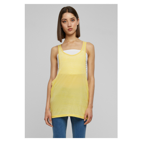 Ladies Loose Burnout Tank Yellow Urban Classics