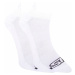 Styx low white socks with black logo
