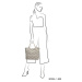 Dámska dizajnová kabelka shoperka Charm London Hoxton - svetlo sivá