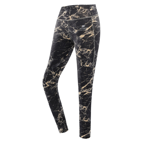 Women's sports leggings ALPINE PRO MARDA beige variant pb