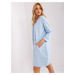 Light Blue Straight Sweatshirt Dress