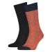 Tommy Hilfiger Ponožky - TH MEN SOCK 2P MOULINE čierne, oranžové