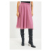 Trendyol Dried Rose Tulle Pleated Knitted Skirt