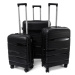 Čierna sada 3 luxusných škrupinových kufrov &quot;Royal&quot; - veľ. M, L, XL