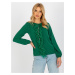 Dark green formal blouse with pearls and mesh
