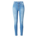 Calvin Klein Jeans Džínsy 'HIGH RISE SUPER SKINNY ANKLE'  modrá denim / čierna / biela