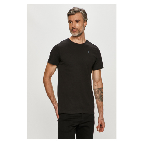Bavlnené tričko G-Star Raw pánsky, čierna farba, jednofarebný