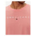 Tommy Jeans Tričko Linear Logo DM0DM17993 Ružová Regular Fit