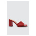 Trendyol Red Flat Toe Women's Slippers