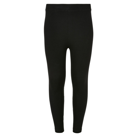 High-waisted jersey leggings for girls - black Urban Classics