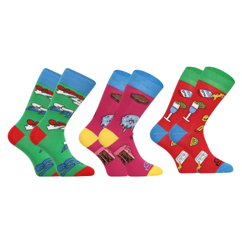 3PACK veselé ponožky Styx vysoké viacfarebné (H12515255) XL
