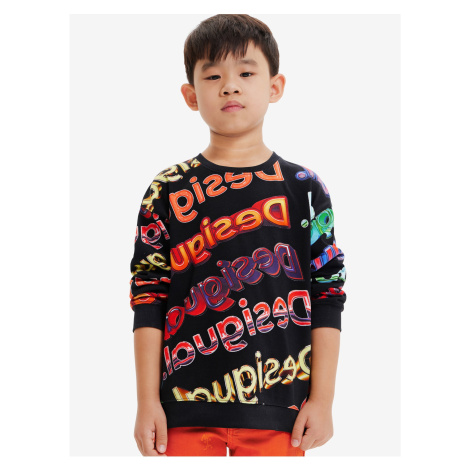 Black Kids Patterned Sweatshirt Desigual Sweat Xocolat - Boys