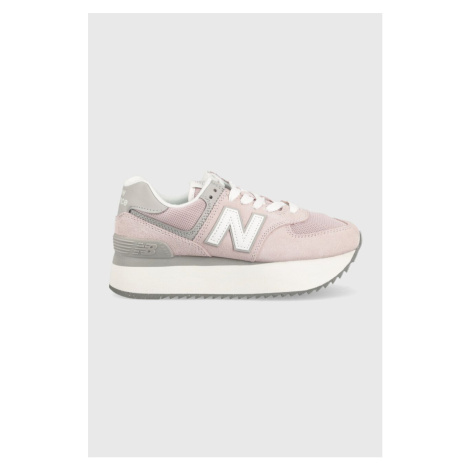 Topánky New Balance WL574ZSE-ZSE, ružová farba