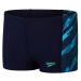 Speedo hyperboom panel aquashort boy true navy/harlequin green/picton