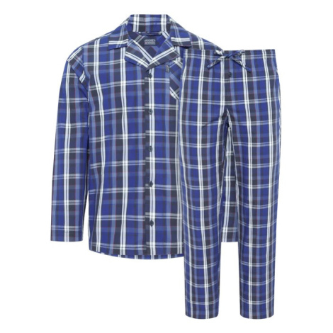 Pánske pyžamo 50091 56C karo - Jockey káro - modrá