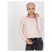 Light pink knitted cap and chimney