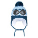 Zimná detská čiapočka New Baby okuliarky svetlo modrá, veľ:104 , 20C26925