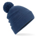 Beechfield Vodoodolná zimná čiapka s brmbolcom Snowstar - Oceľovo modrá