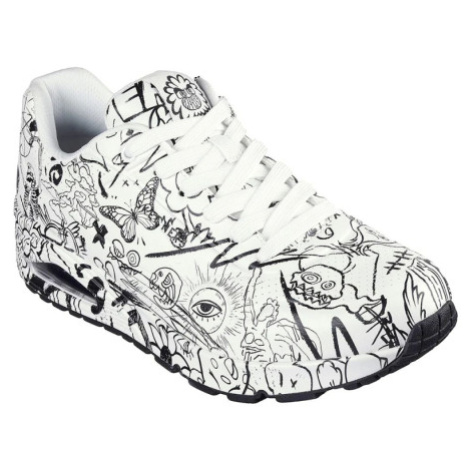 Pánska rekreačná obuv SKECHERS Uno Process Sketch Ms white black