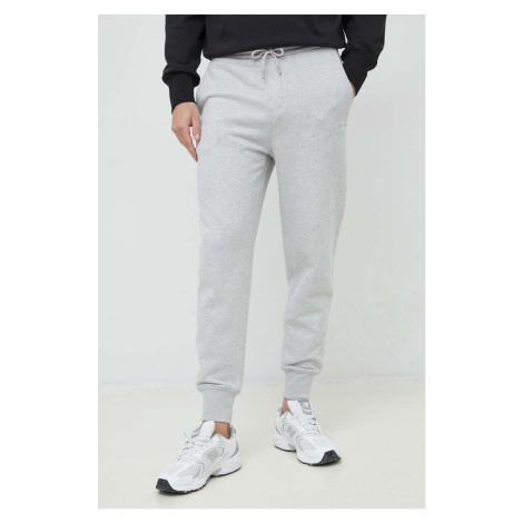 Bavlnené tepláky Calvin Klein Jeans pánske, šedá farba, jednofarebné